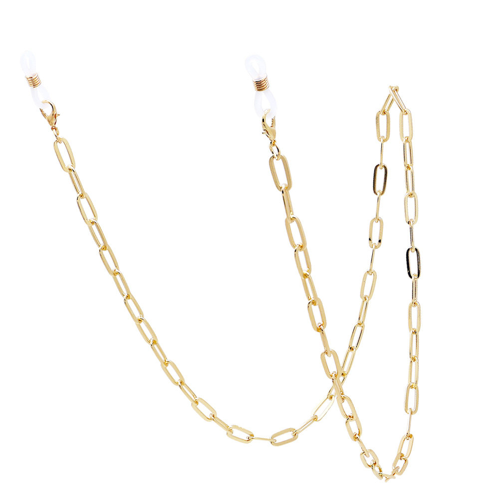 Mask Chain Holder - Gold Face Mask Lanyard Metal Paperclip
