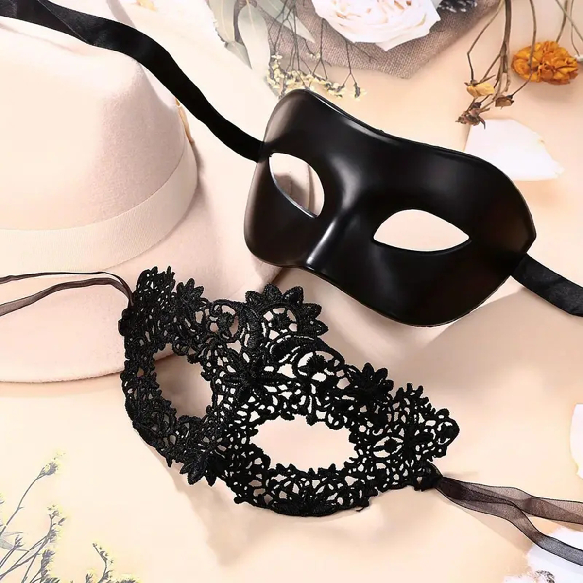 2pcs Hot New Sexy Black Lace M - Black Face Mask Pack บทวิจารณ์และราคา