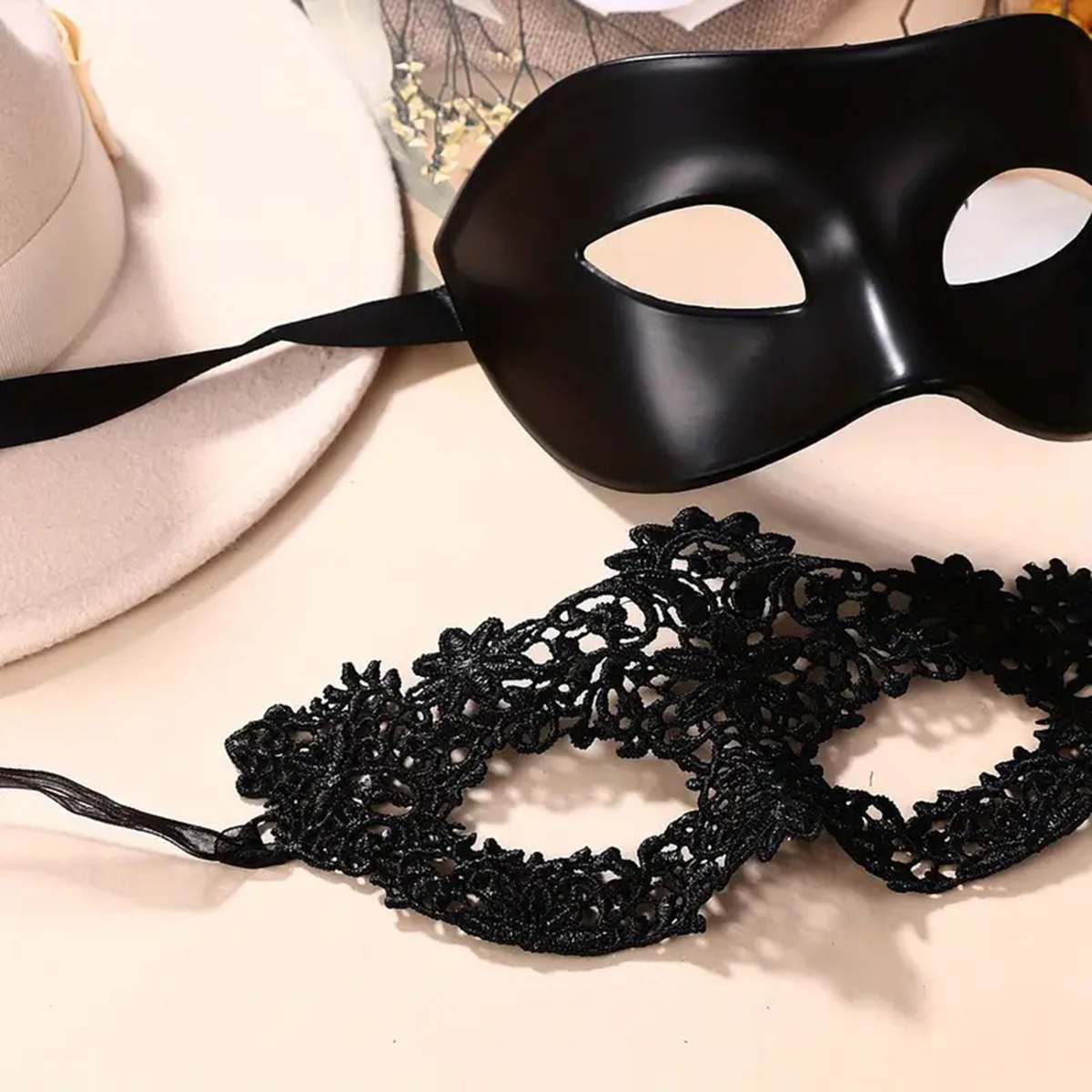 2pcs Hot New Sexy Black Lace M - Black Face Mask Pack บทวิจารณ์และราคา