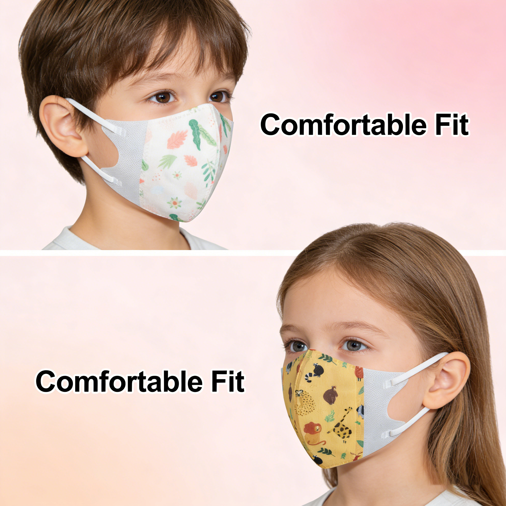 50-100pcs  Kids Face Mask FPP2 - Disposable Surgical Mask บทวิจารณ์และราคา