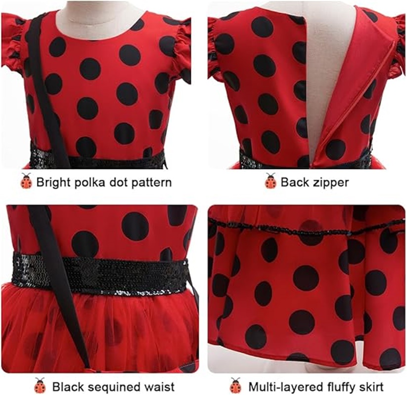 Girls Cosplay Costume Polka Do - Kids Face Mask บทวิจารณ์และราคา