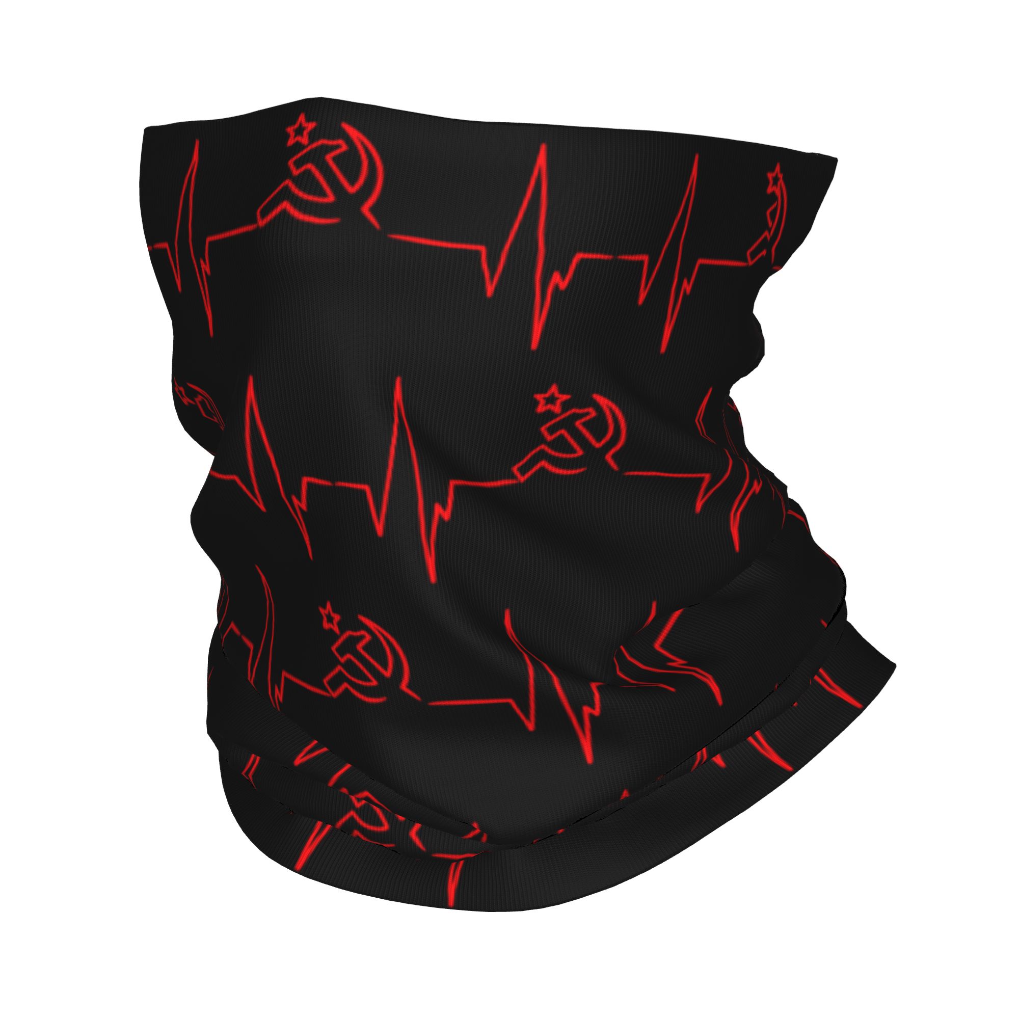 Custom Heartbeat Russian Flag  - Neck Gaiter Face Cover บทวิจารณ์และราคา