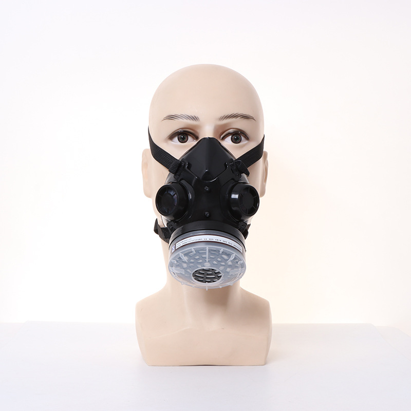New Half Face Black Gas Mask R - Dust Mask Construction บทวิจารณ์และราคา
