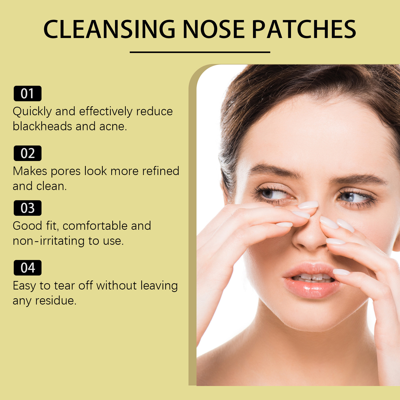 Nose Blackhead Remover Patch C - Black Face Mask Pack บทวิจารณ์และราคา
