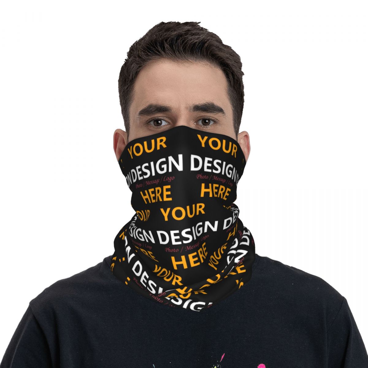 Custom Your Design Here Bandan - Neck Gaiter Face Cover บทวิจารณ์และราคา
