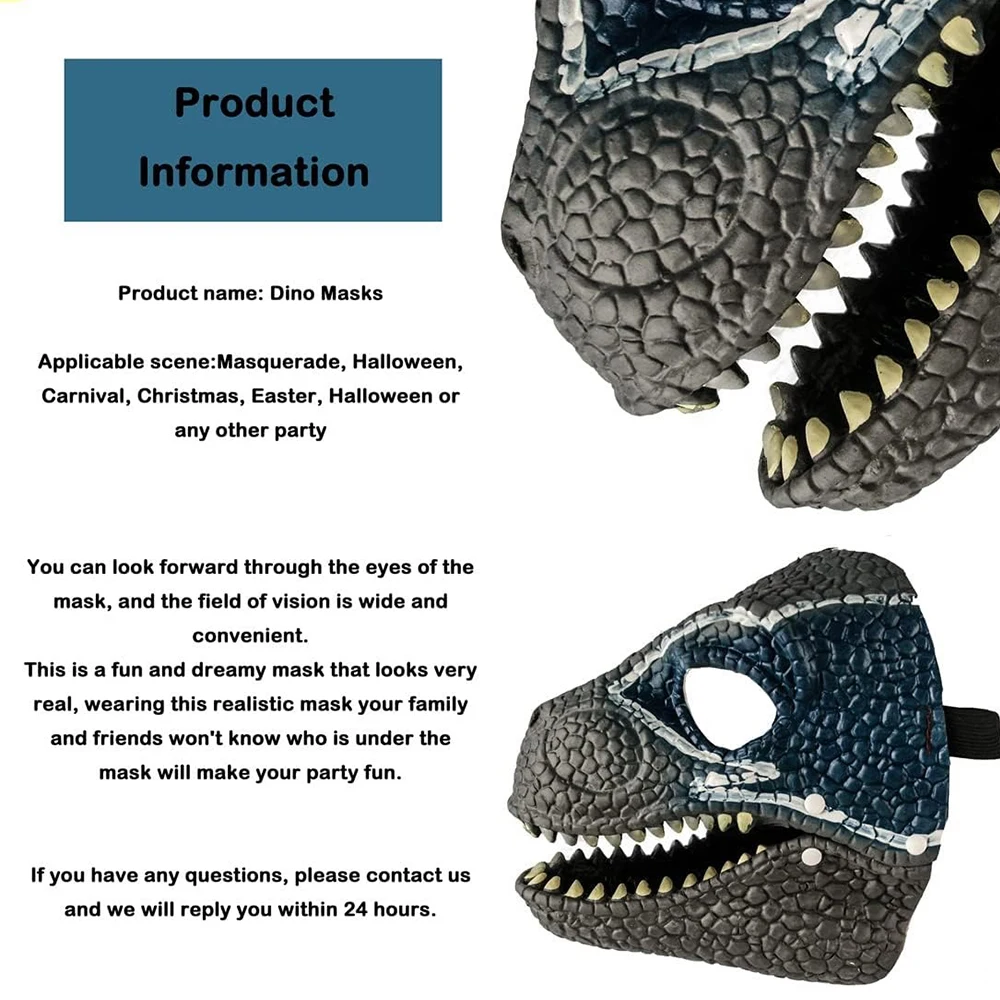 Halloween Dinosaur Mask Horror - Kids Face Mask บทวิจารณ์และราคา