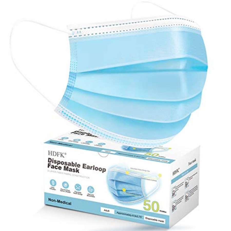 Face Mask Disposable Adults 3P - Disposable Mask Blue บทวิจารณ์และราคา