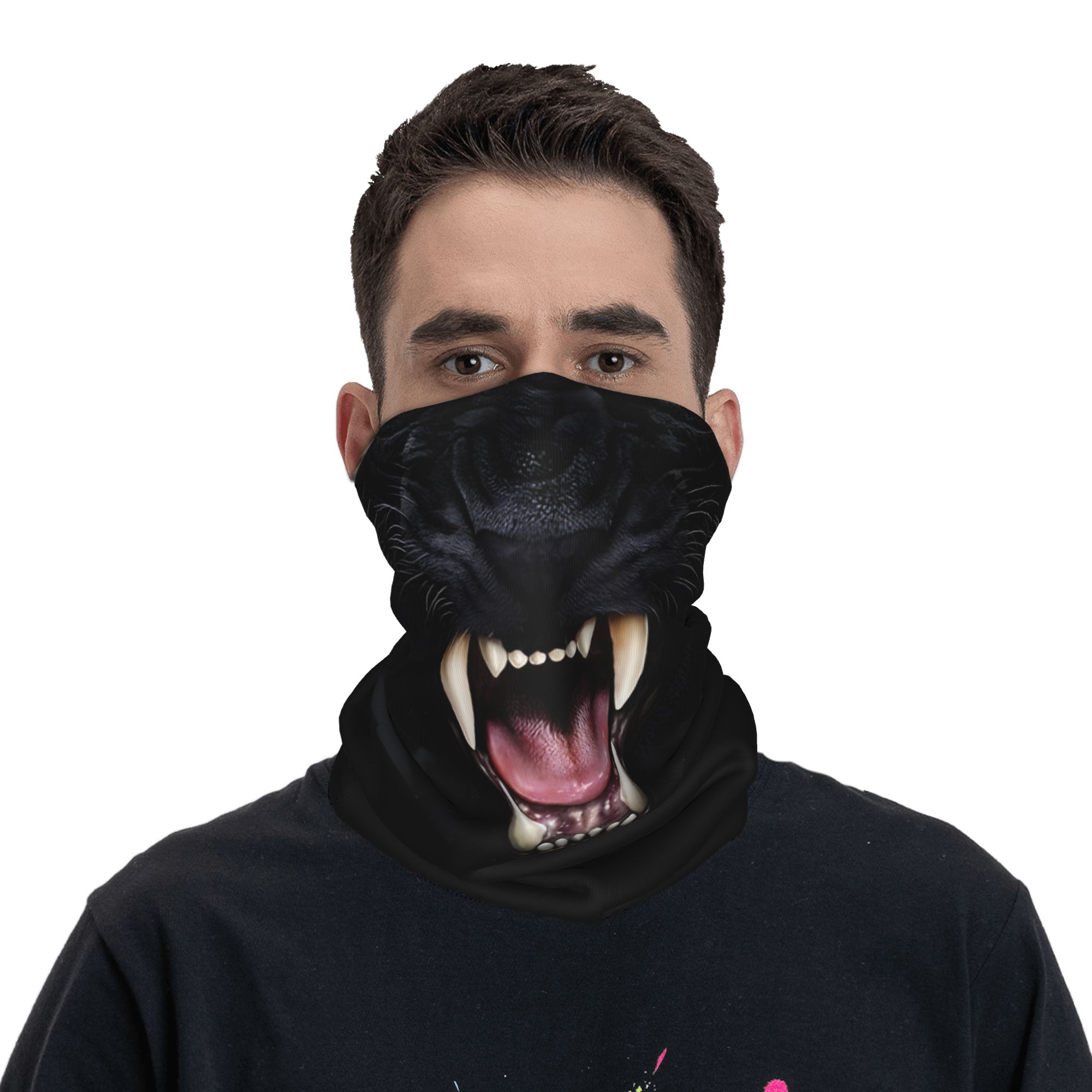 Custom Black Panther Animal He - Neck Gaiter Face Cover บทวิจารณ์และราคา