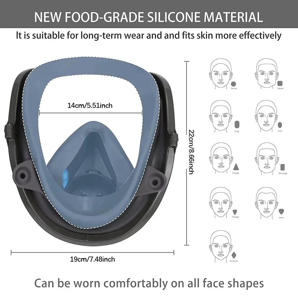 6800 Anti-Fog Full Face Gas Ma - Anti Pollution Mask บทวิจารณ์และราคา