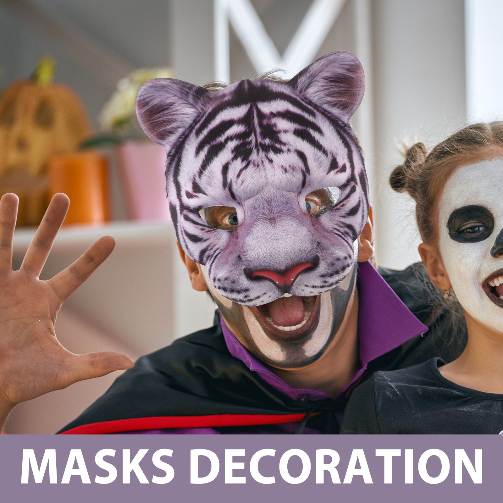 Tiger Mask 3d Animal Kids Masq - Kids Face Mask บทวิจารณ์และราคา