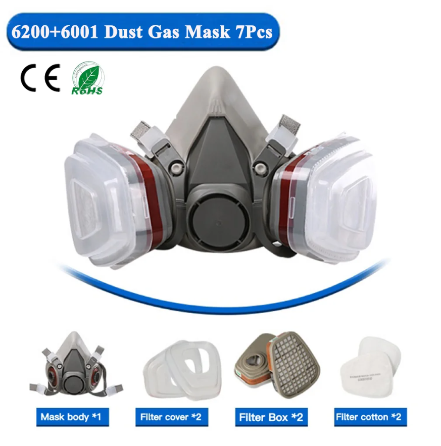 6200 Respirator Dust Gas Mask  - Face Mask Storage Box บทวิจารณ์และราคา
