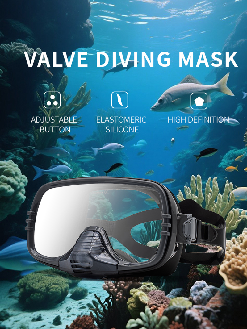 New Large Frame Diving Mask wi - Silicone Mask Bracket บทวิจารณ์และราคา