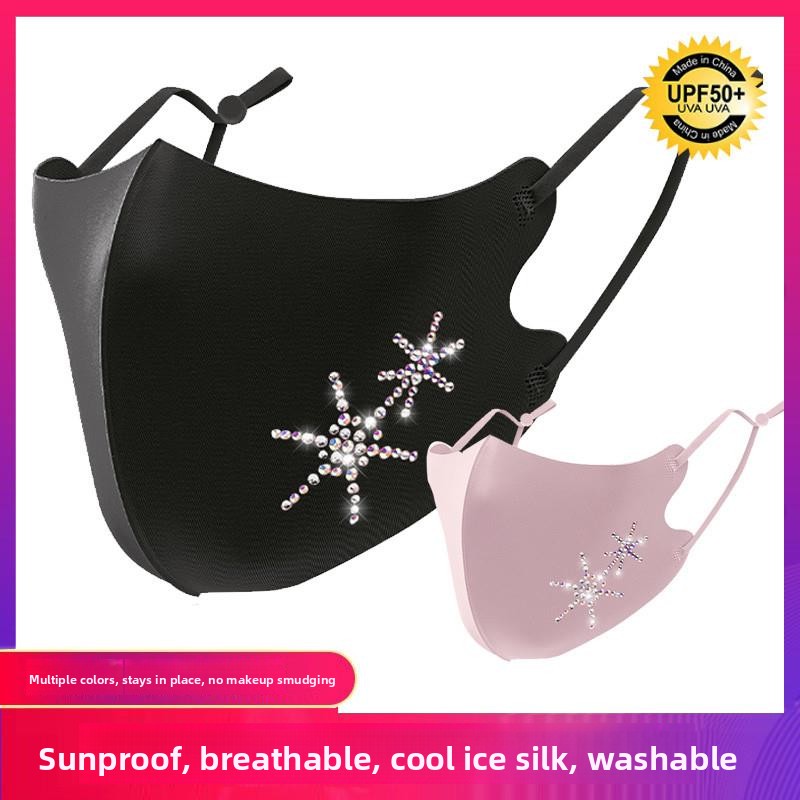 Women's Sparkling Rhinestone F - Cloth Face Mask Washable บทวิจารณ์และราคา