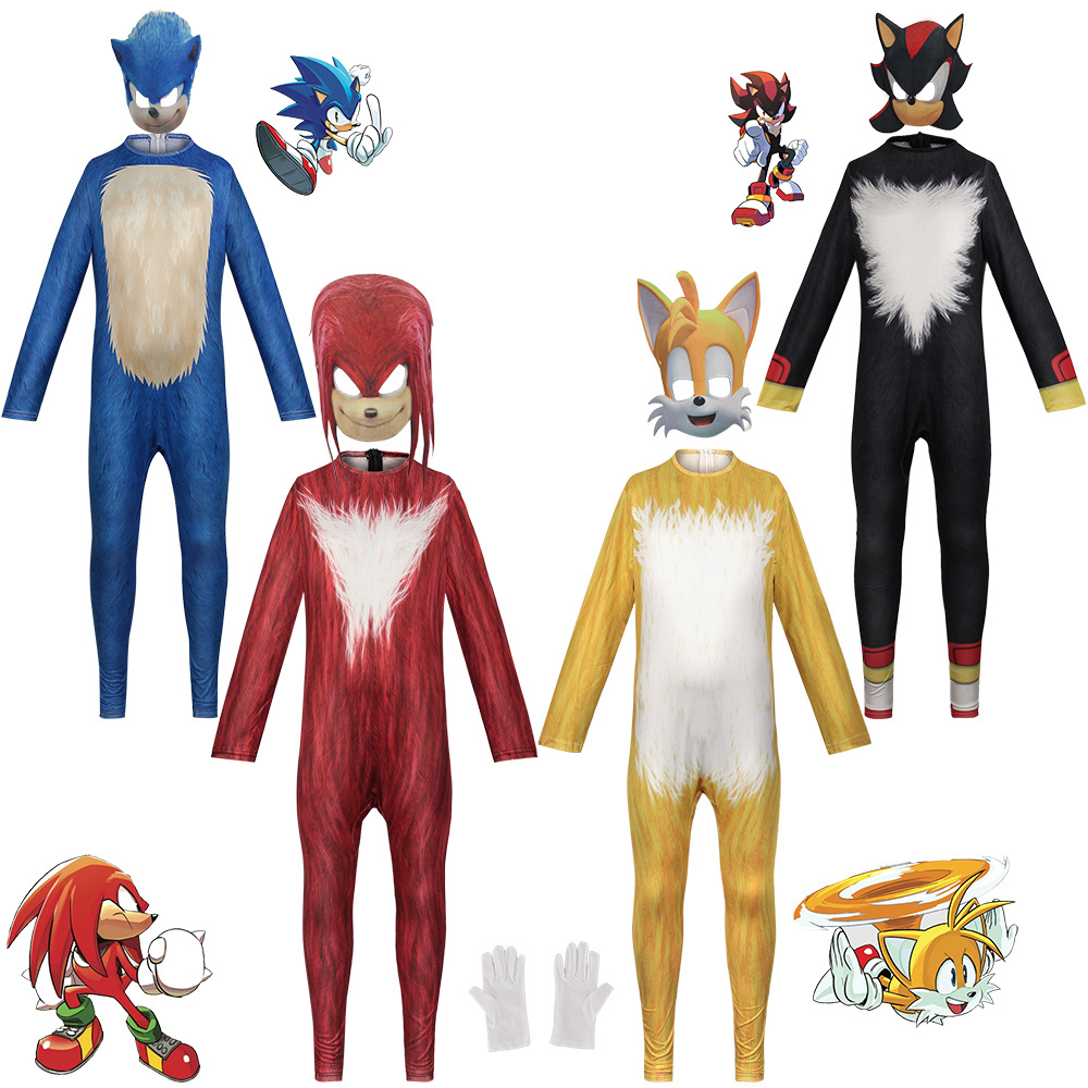 Anime Game Sonic Blue Red Blac - Black Face Mask Pack บทวิจารณ์และราคา