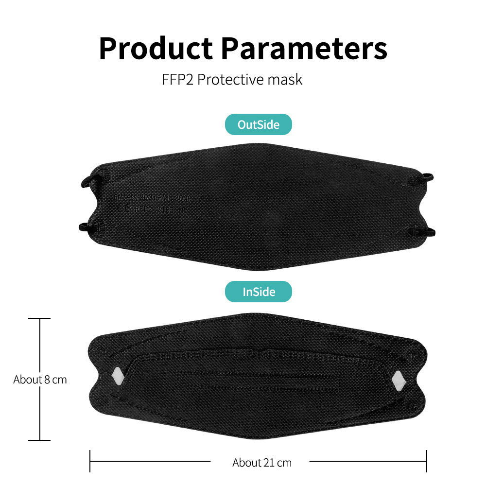 masks ffp2 face masks KN95 col - Disposable Surgical Mask บทวิจารณ์และราคา