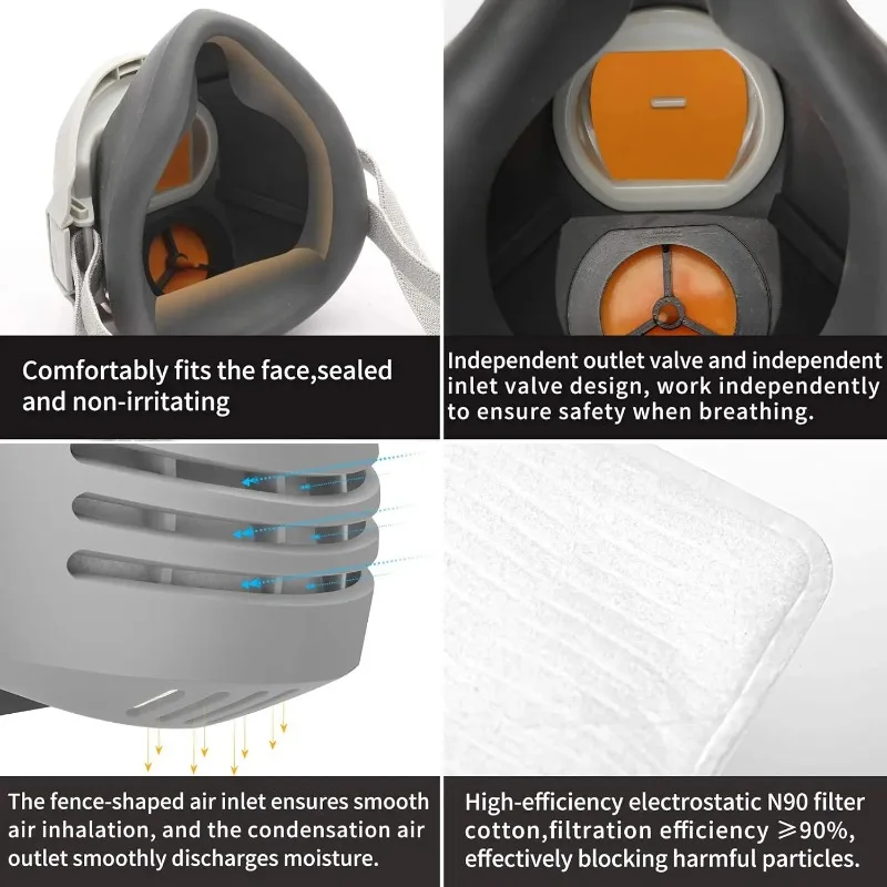 Dust Mask +20pcs Filter Cotton - Dust Mask Construction บทวิจารณ์และราคา