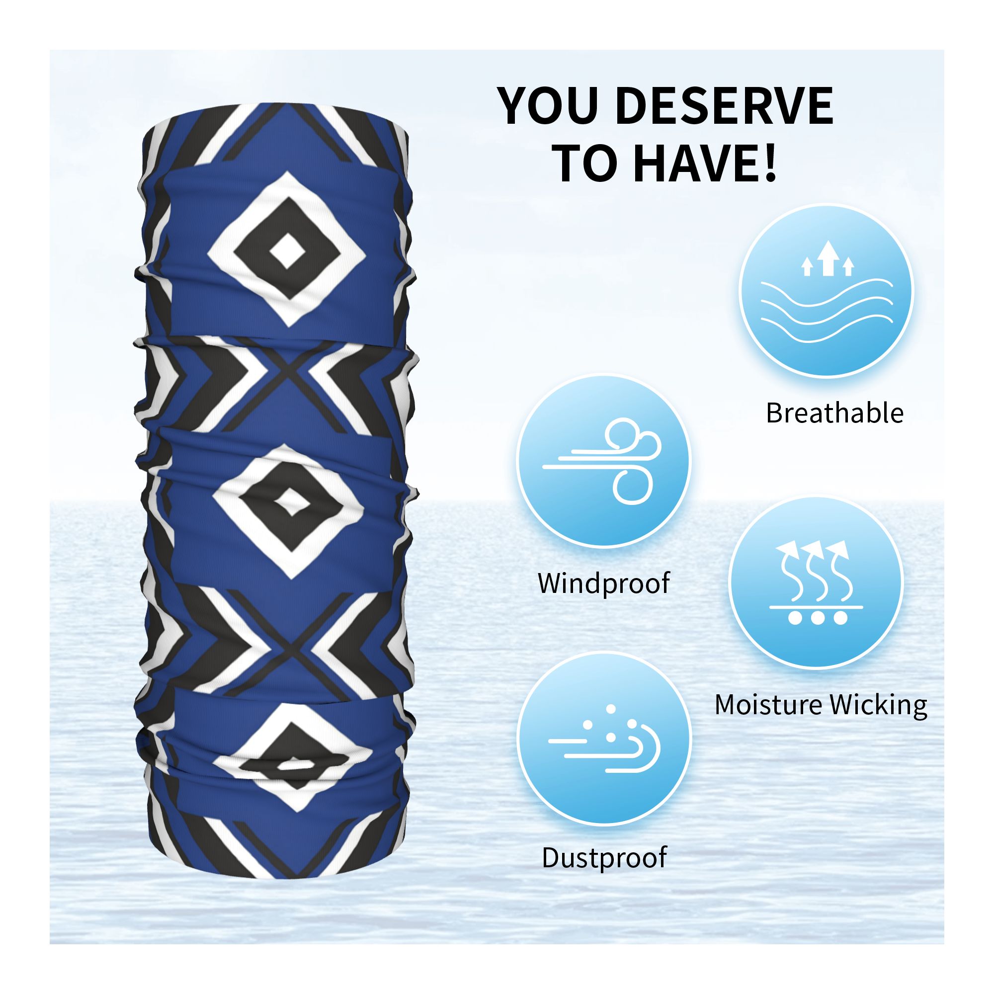 Blue Diamond HSV Soccer Bandan - Neck Gaiter Face Cover บทวิจารณ์และราคา