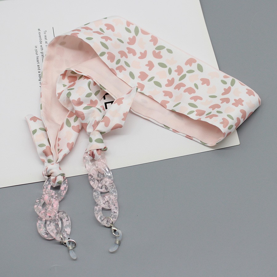 Bohemia Print Silk Scarf Glass - Mask Chain Holder บทวิจารณ์และราคา