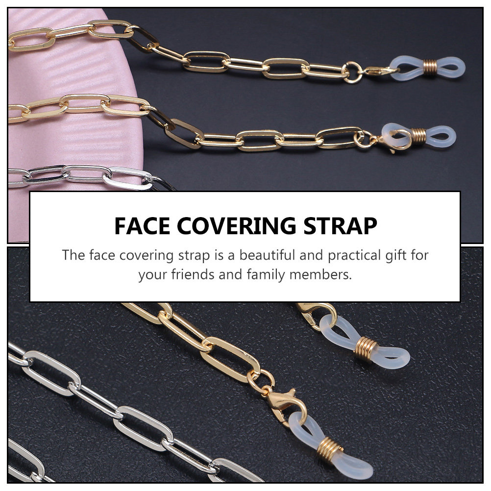 Gold Face Mask Lanyard Metal P - Mask Chain Holder บทวิจารณ์และราคา