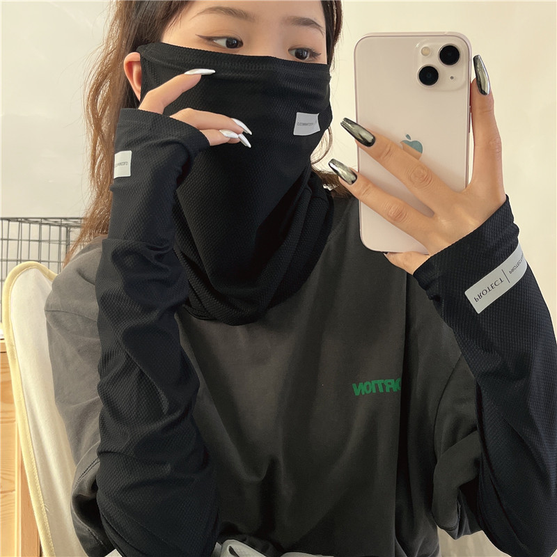 2Pcs Set Sun UV Protection Arm - Sports Mask Breathable บทวิจารณ์และราคา