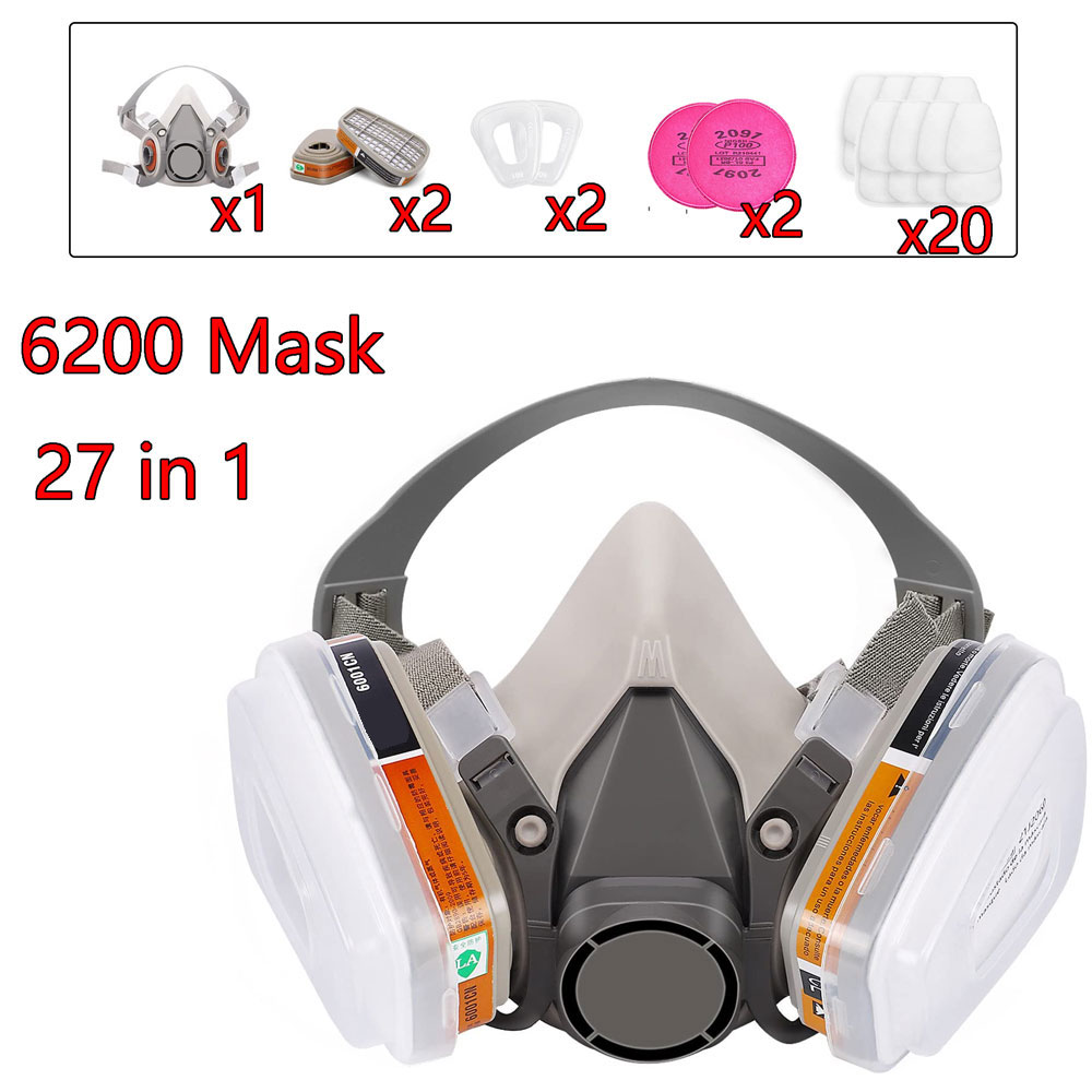 Gas Mask 6200 Set Vehicle Pain - Face Mask Storage Box บทวิจารณ์และราคา