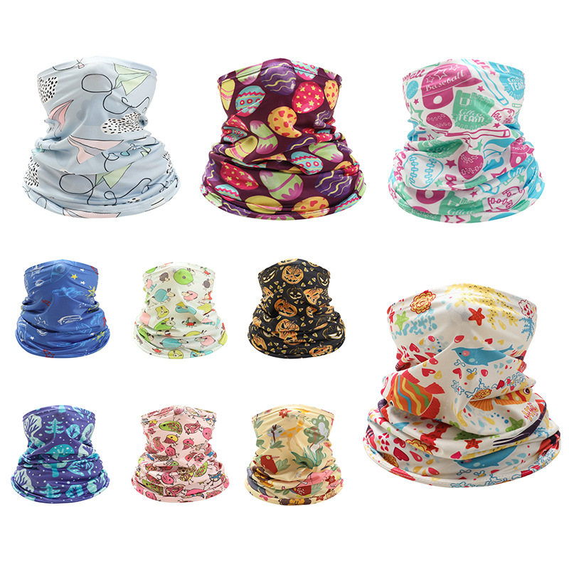 Kids Neck Cover Cute Ice Silk  - Kids Face Mask บทวิจารณ์และราคา