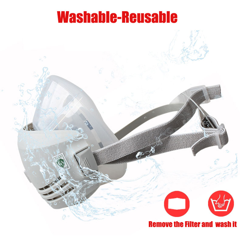 Silicone Dust-proof Gas Mask R - Respirator Half Face บทวิจารณ์และราคา